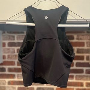 lululemon Black High Neck Racerback Cropped Tank Size 4